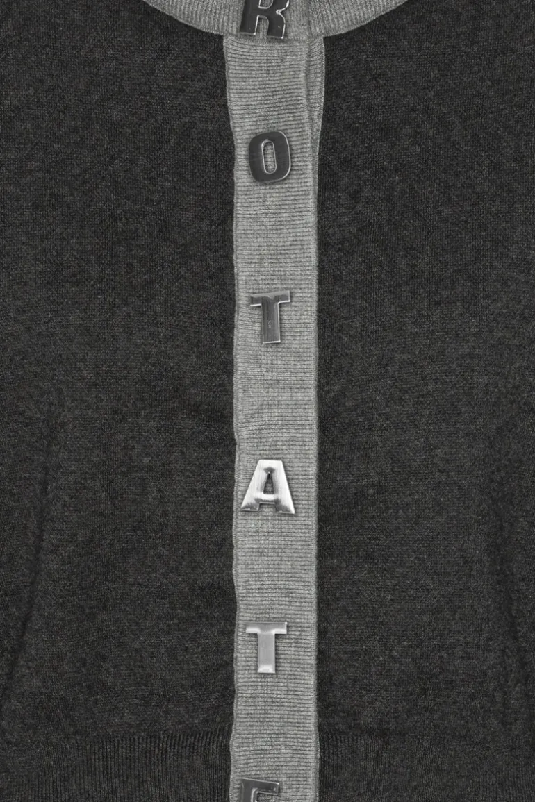 Firm Knit Cardigan Dark Grey