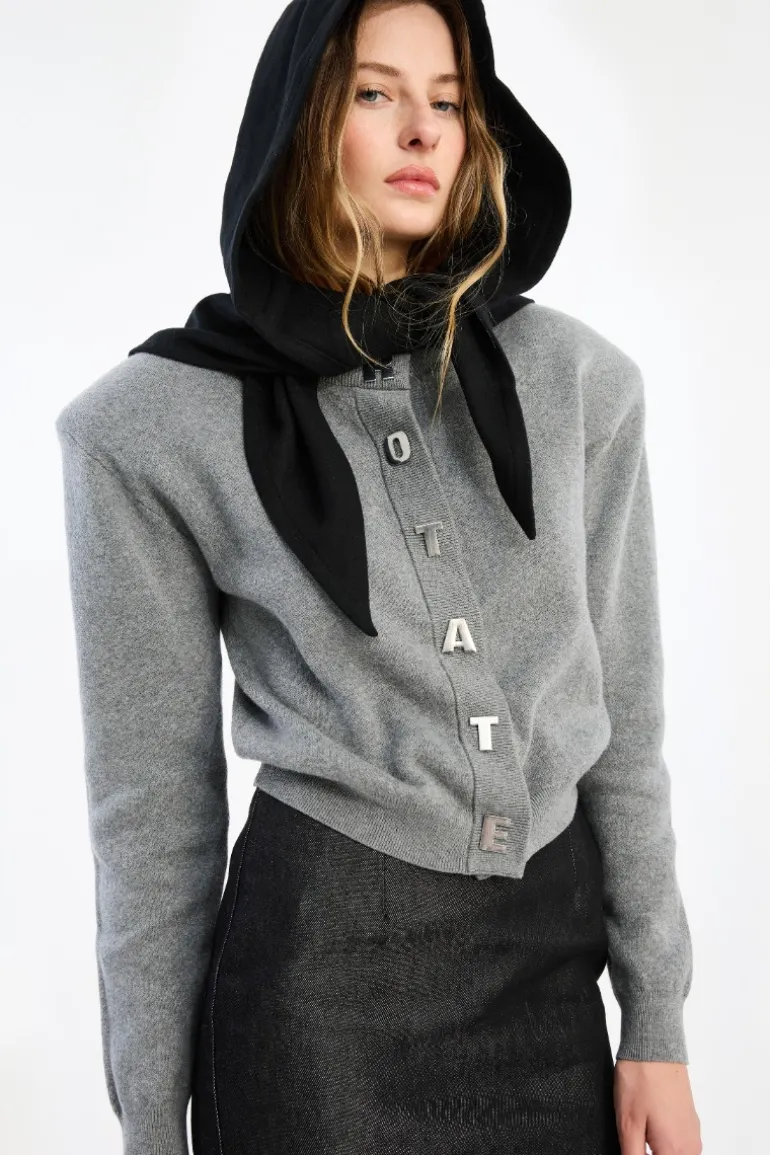 Firm Knit Cardigan Grey
