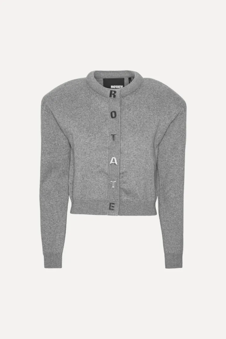 Firm Knit Cardigan Grey