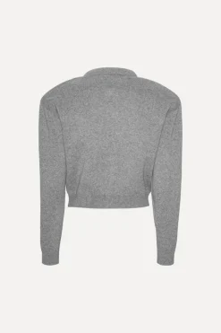 Firm Knit Cardigan Grey