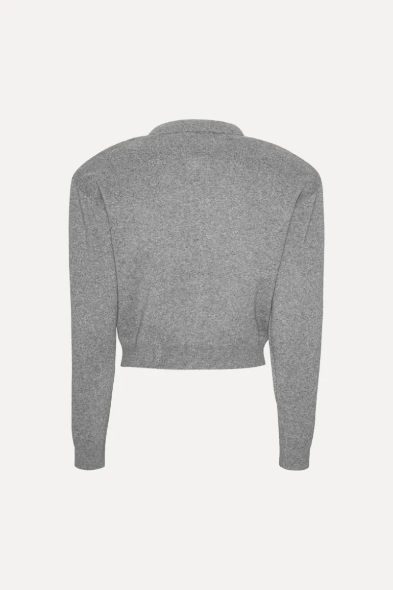 Firm Knit Cardigan Grey