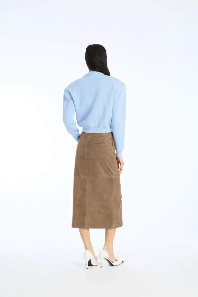 Firm Knit Cardigan Light Blue
