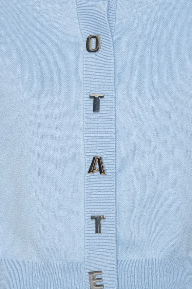 Firm Knit Cardigan Light Blue