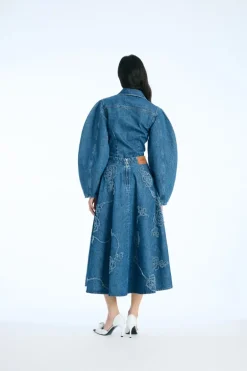 Fitted Denim Shirt Medium Blue
