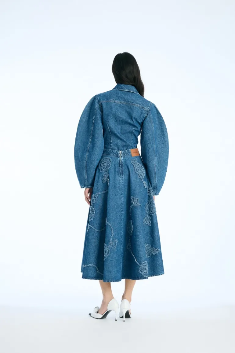 Fitted Denim Shirt Medium Blue