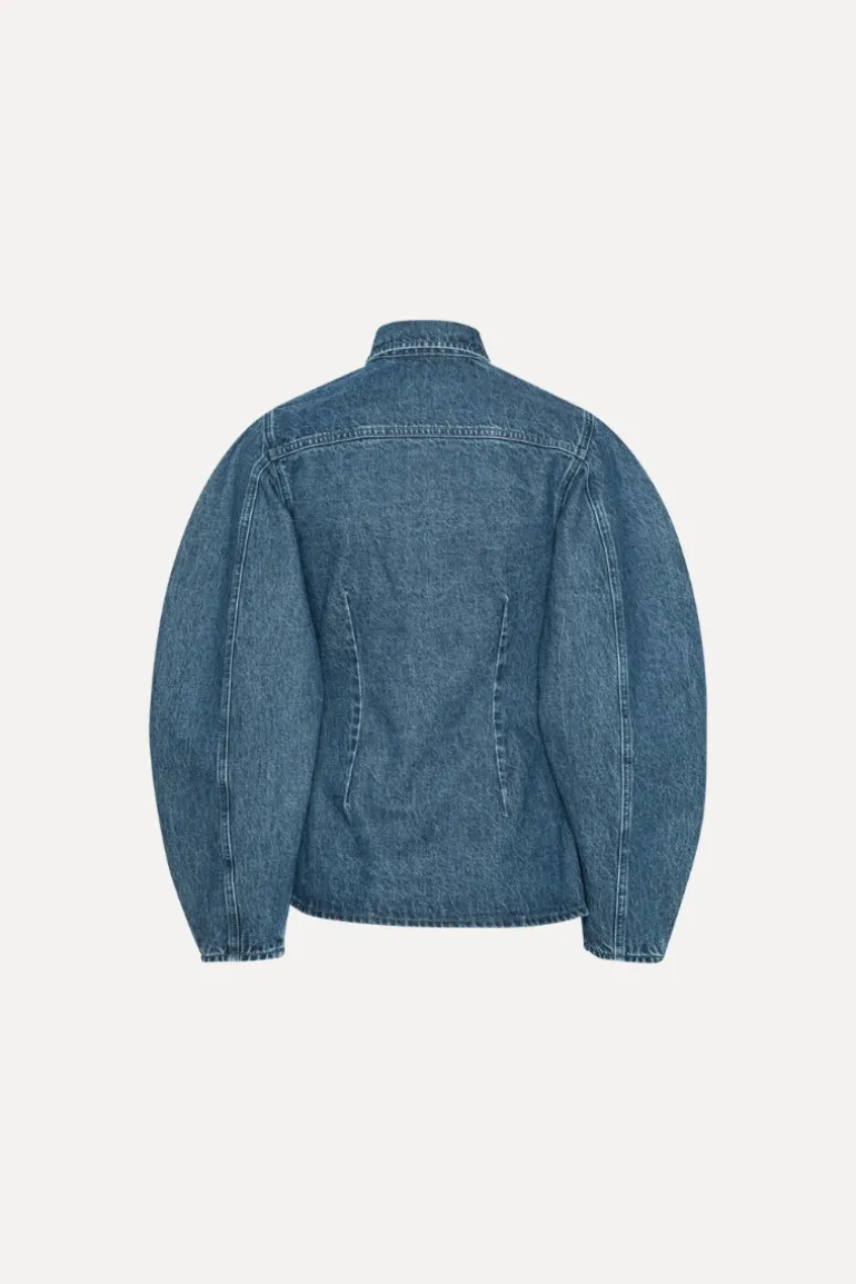 Fitted Denim Shirt Medium Blue