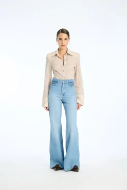 Flared Highwaisted Jeans Blue