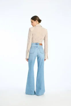 Flared Highwaisted Jeans Blue