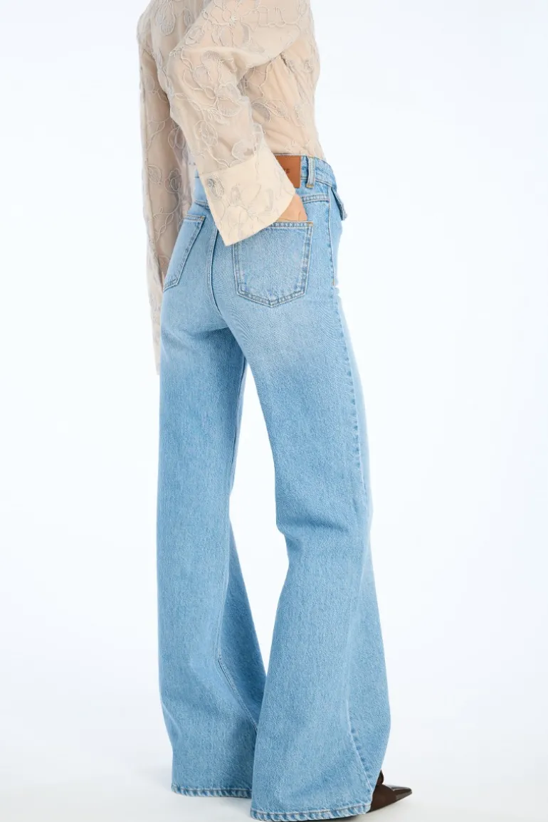 Flared Highwaisted Jeans Blue
