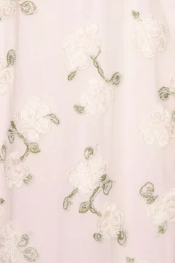 Flower Beads Maxi Dress Light Pink