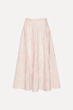 Flower Maxi Skirt Light Pink