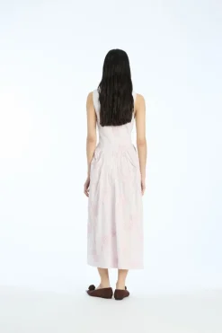 Flower Midi Dress Light Pink