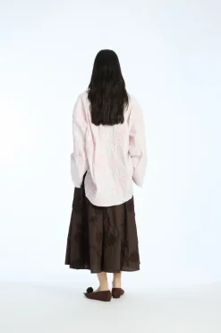 Flower Oversized Shirt Light Pink