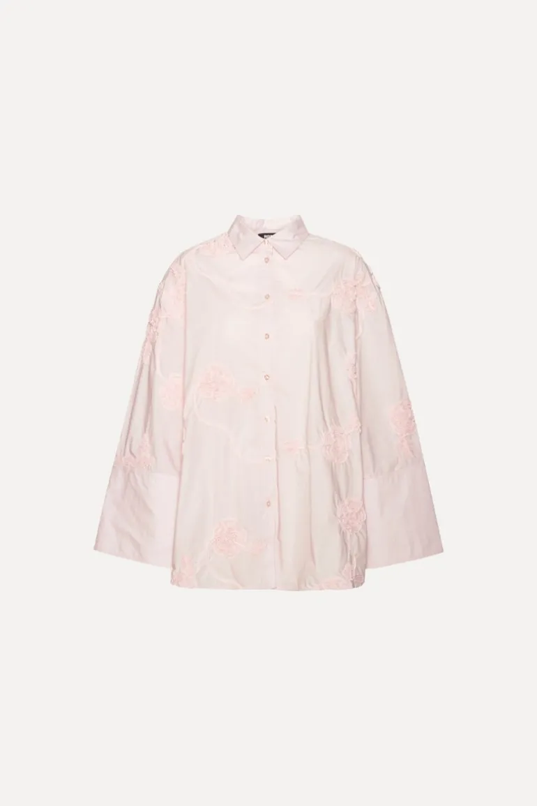 Flower Oversized Shirt Light Pink