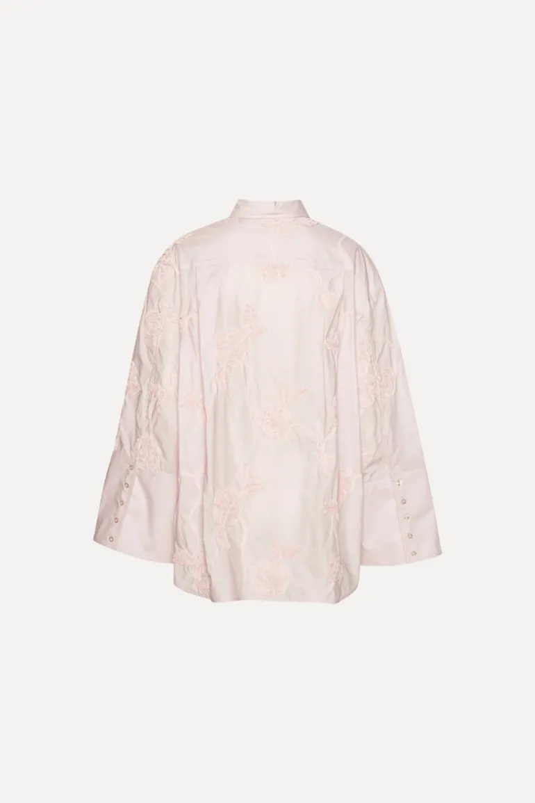 Flower Oversized Shirt Light Pink
