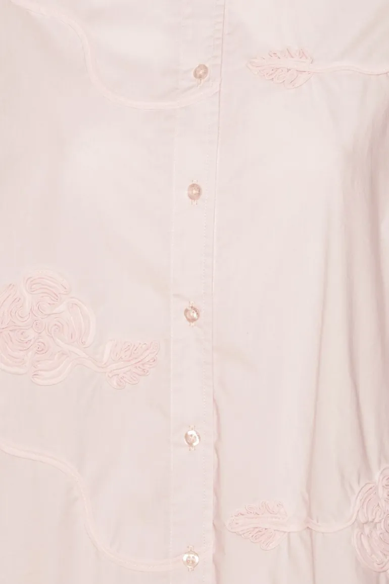 Flower Oversized Shirt Light Pink