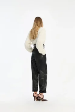 Fluffy Knit Cardigan White