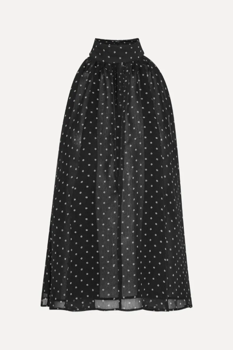 Halterneck Bow Top Black