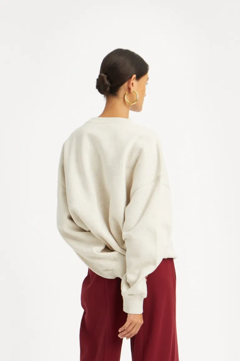 Heavy Sweat Crewneck White Melange