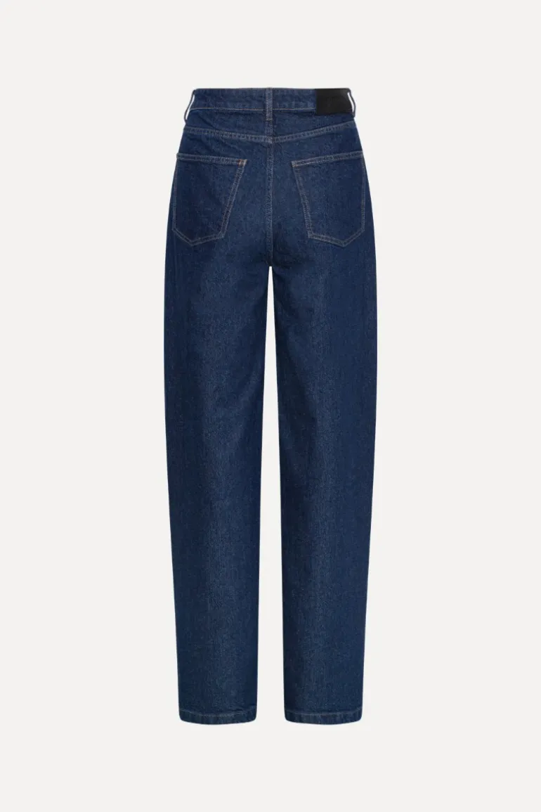 Heavy Woven Wide Pants Dark Blue
