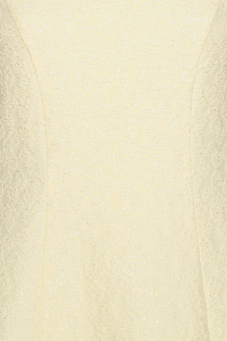Jacquard Flared Dress Yellow