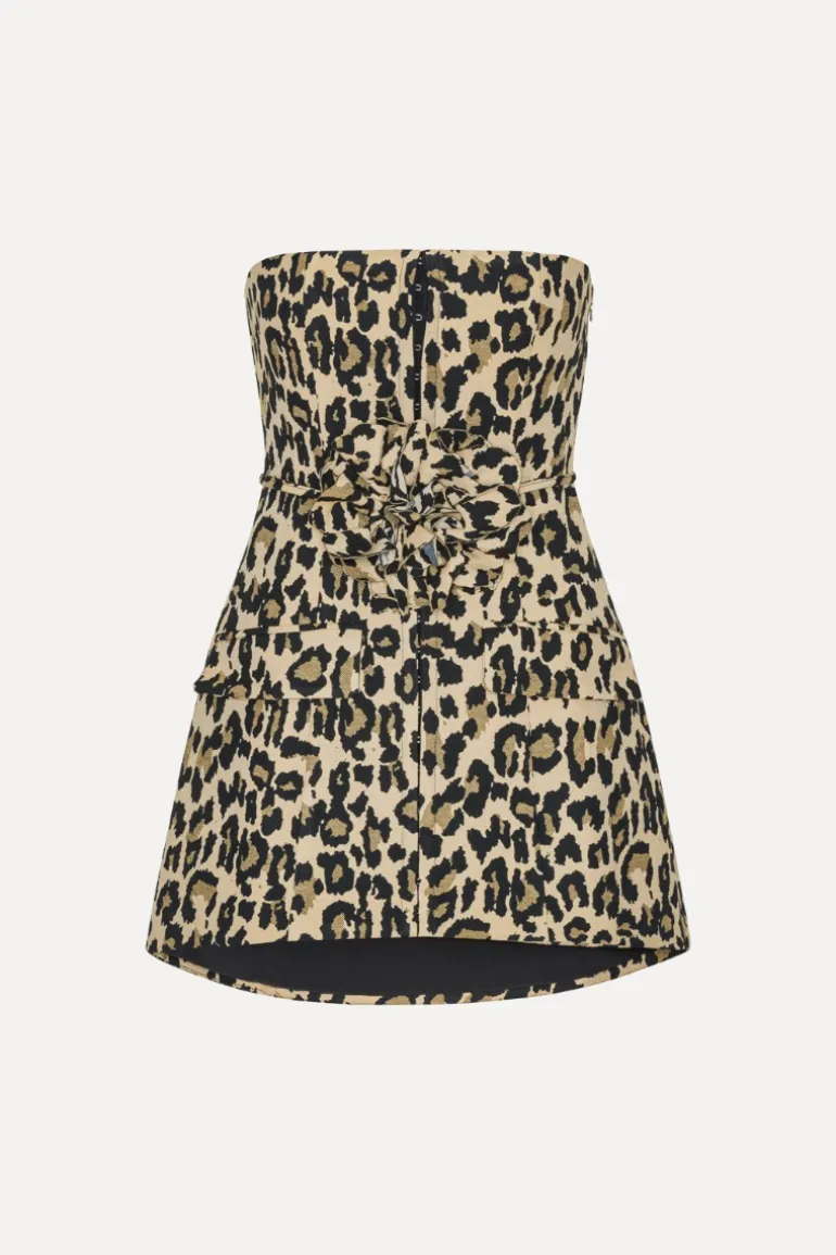 Jacquard Long Top Leopard Print