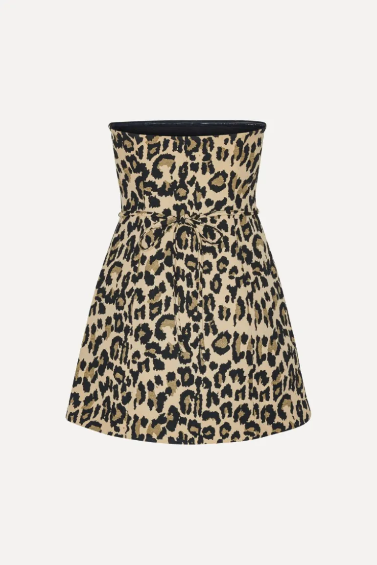Jacquard Long Top Leopard Print