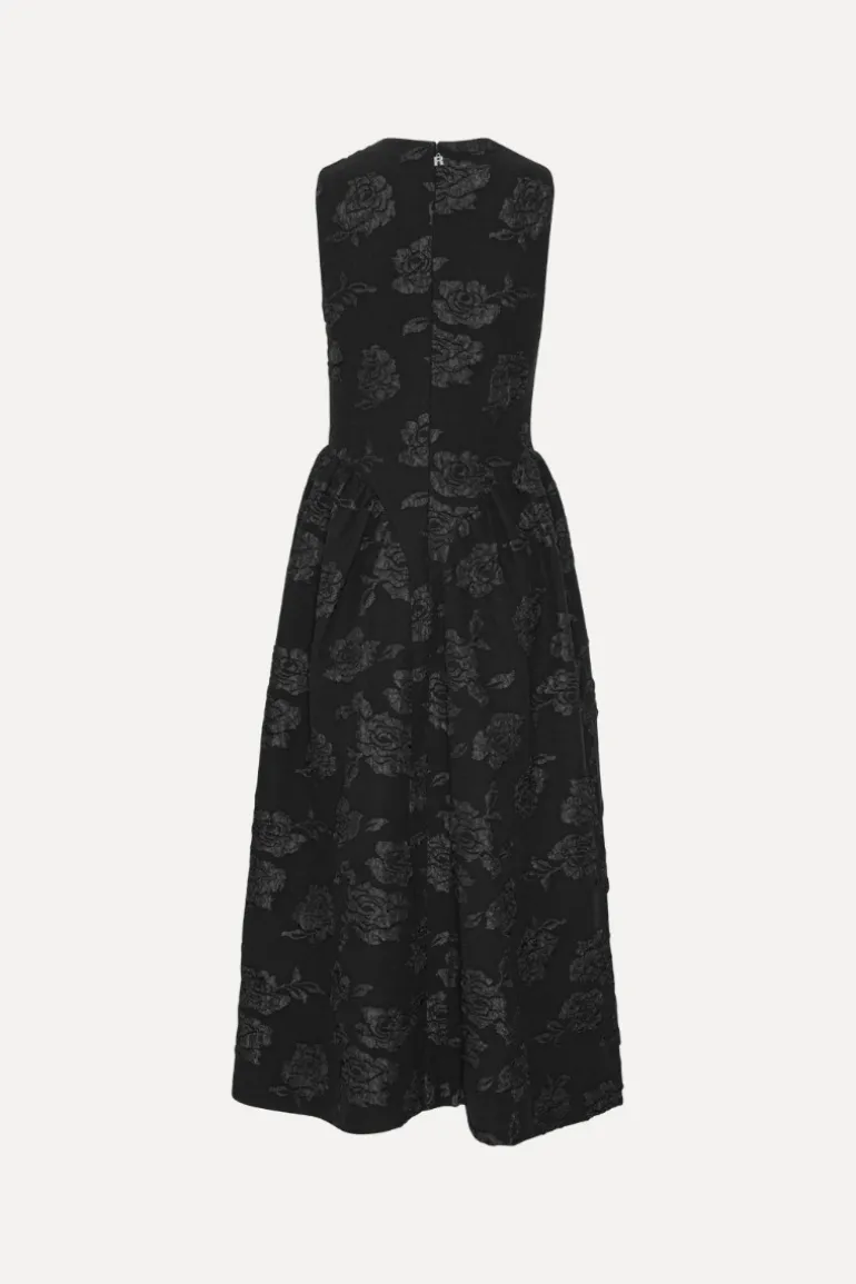 Jacquard Midi Dress Black