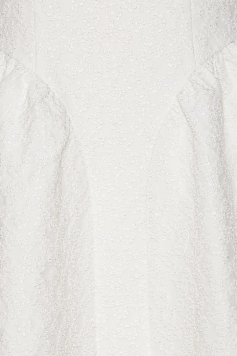 Jacquard Midi Dress White