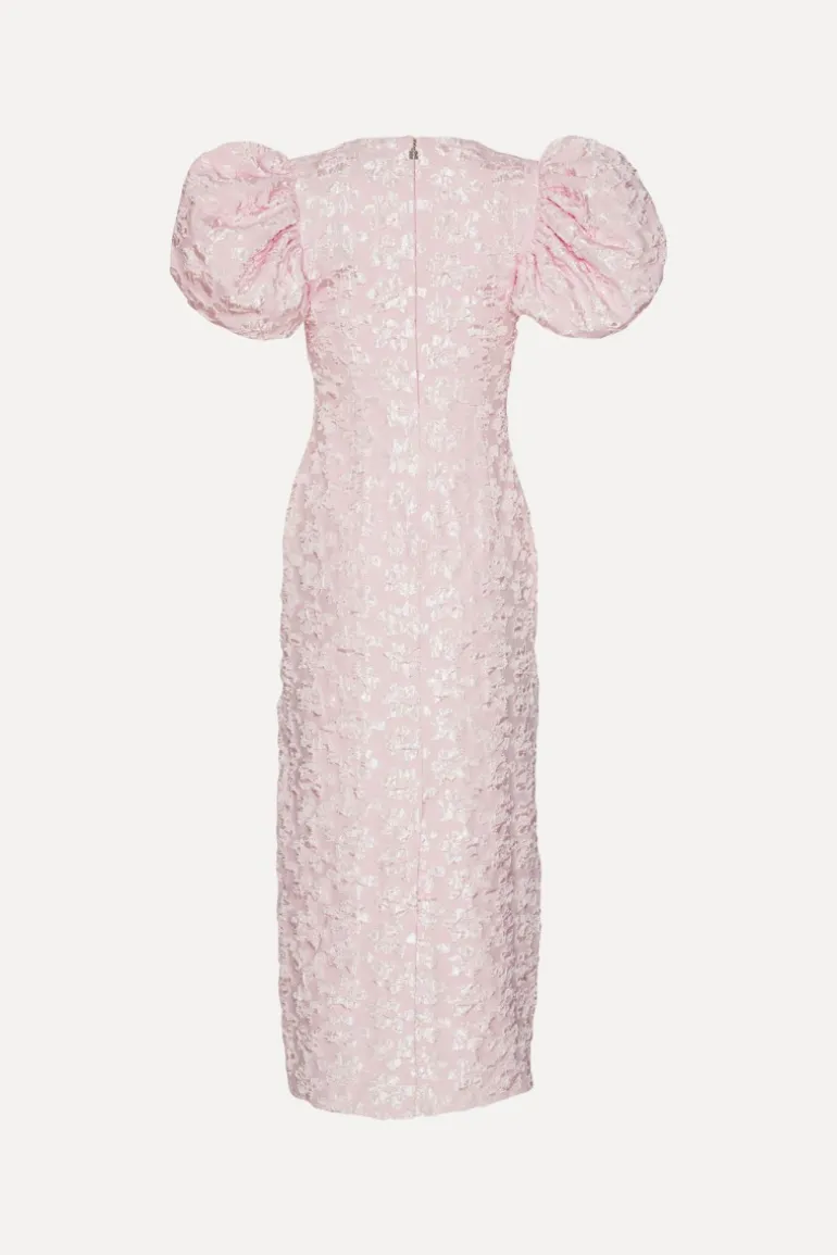 Jacquard Midi Puffy Dress Light Pink