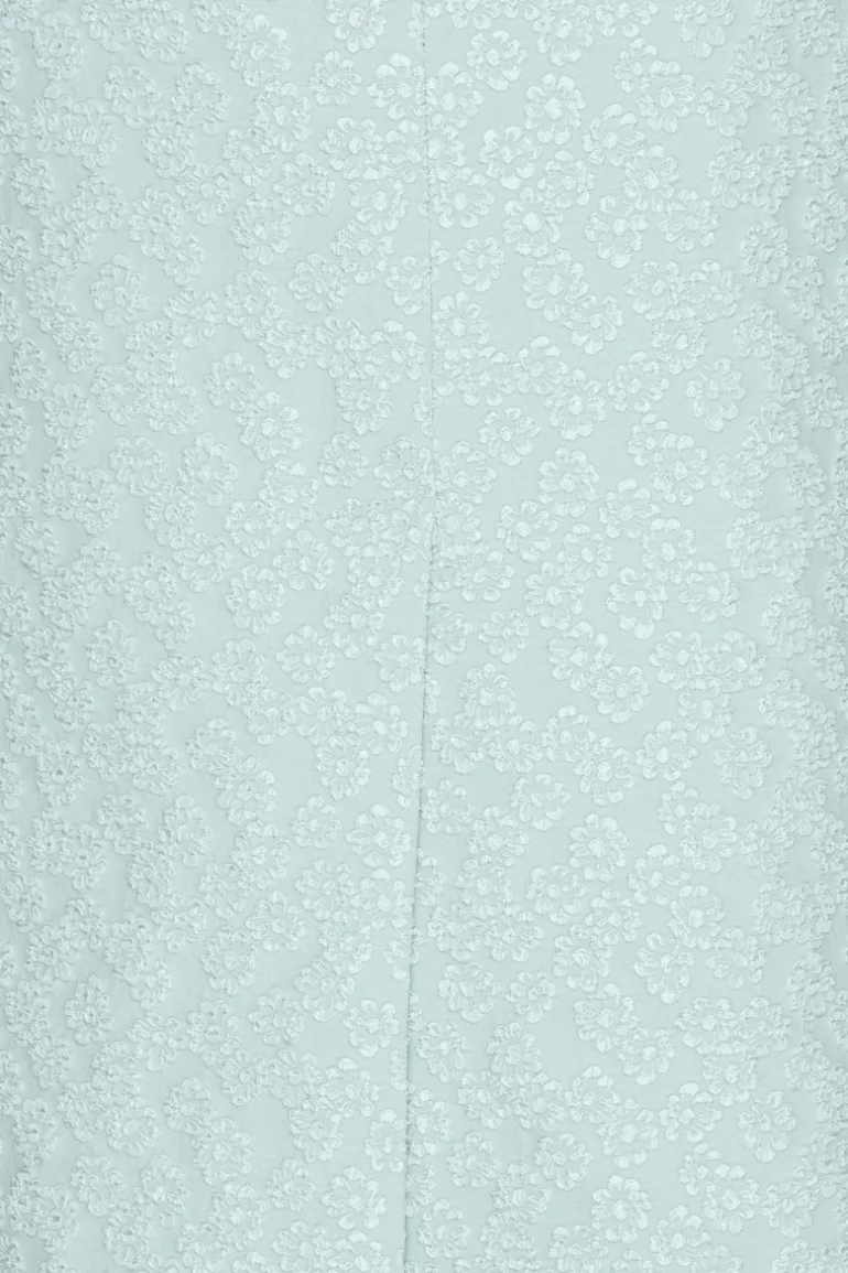 Jacquard Midi Puffy Dress Light Blue