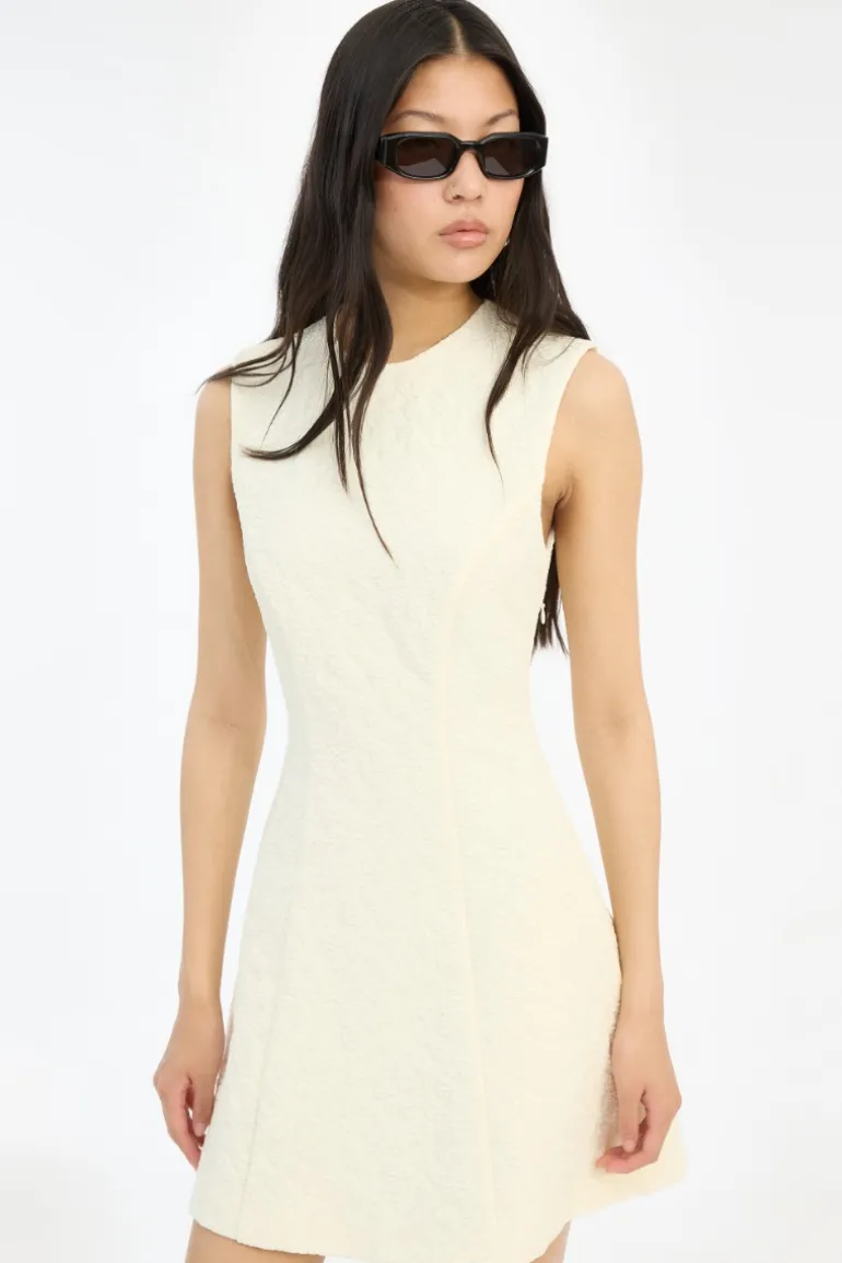 Jacquard Mini Dress Yellow