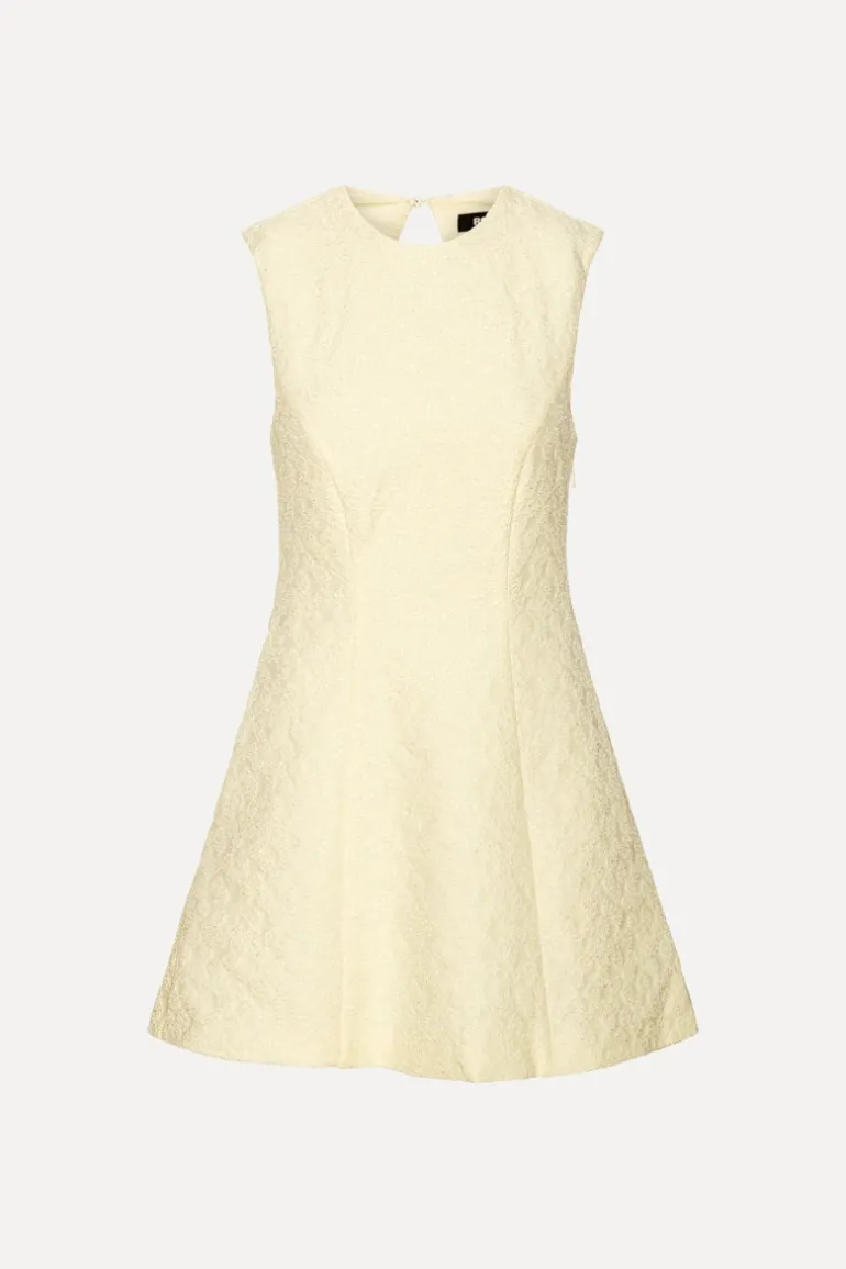 Jacquard Mini Dress Yellow