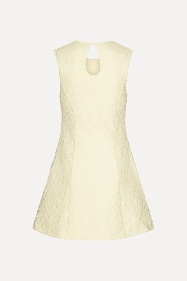 Jacquard Mini Dress Yellow