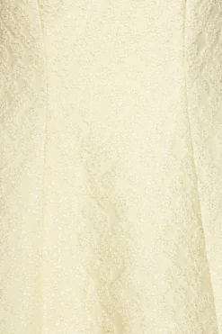 Jacquard Mini Dress Yellow