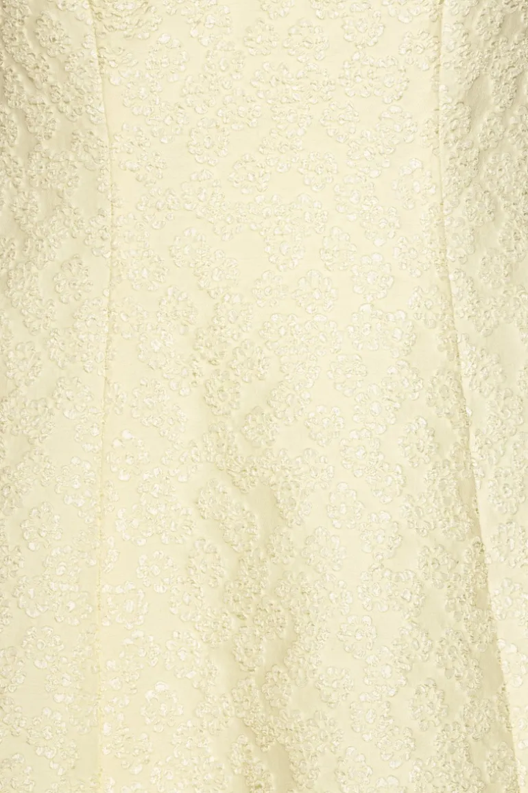 Jacquard Mini Dress Yellow
