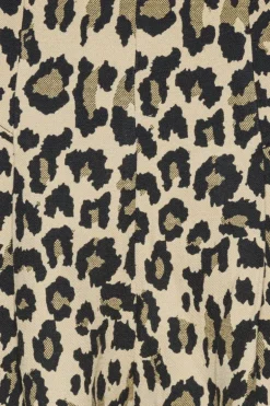 Jacquard Wide Leg Jeans Leopard Print
