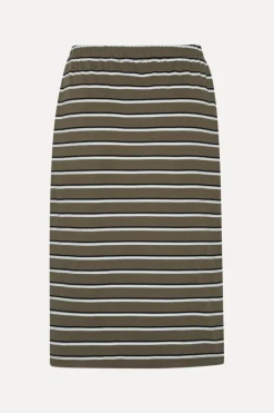 Jersey Midi Skirt Army Green