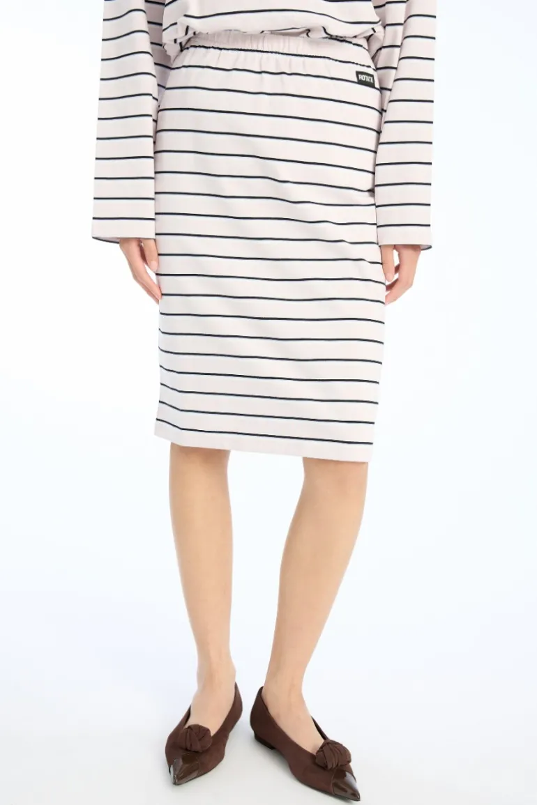 Jersey Midi Skirt Light Pink