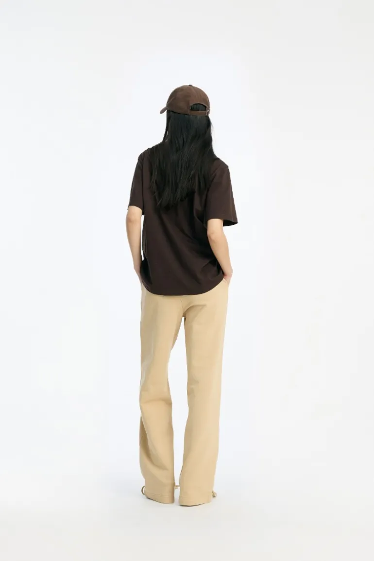 Jersey Oversized T-shirt Dark Brown