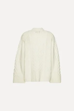 Knit Cable Crewneck White