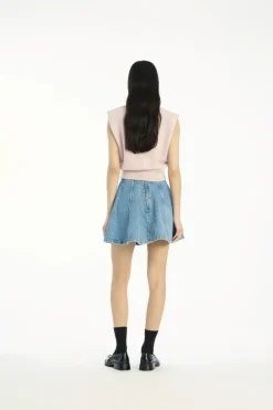 Knit Cropped Vest Light Pink