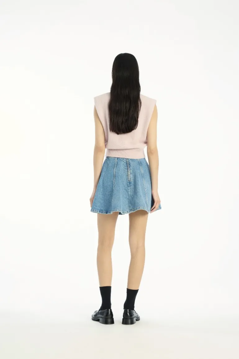 Knit Cropped Vest Light Pink