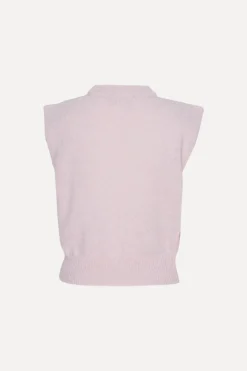 Knit Cropped Vest Light Pink