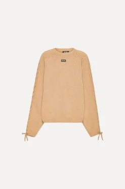 Knit Lacing Jumper Beige