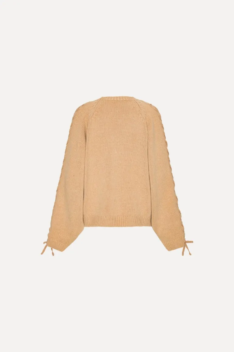 Knit Lacing Jumper Beige