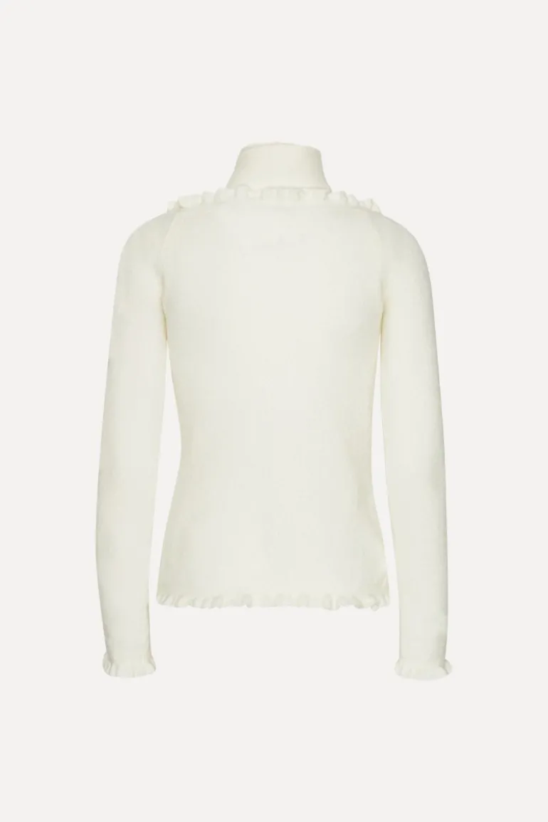 Knit Off-shoulder Top White