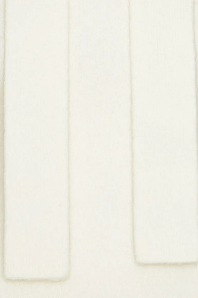 Knit Off-shoulder Top White