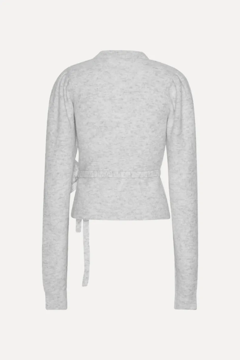 Knit Puff Crewneck Light Grey
