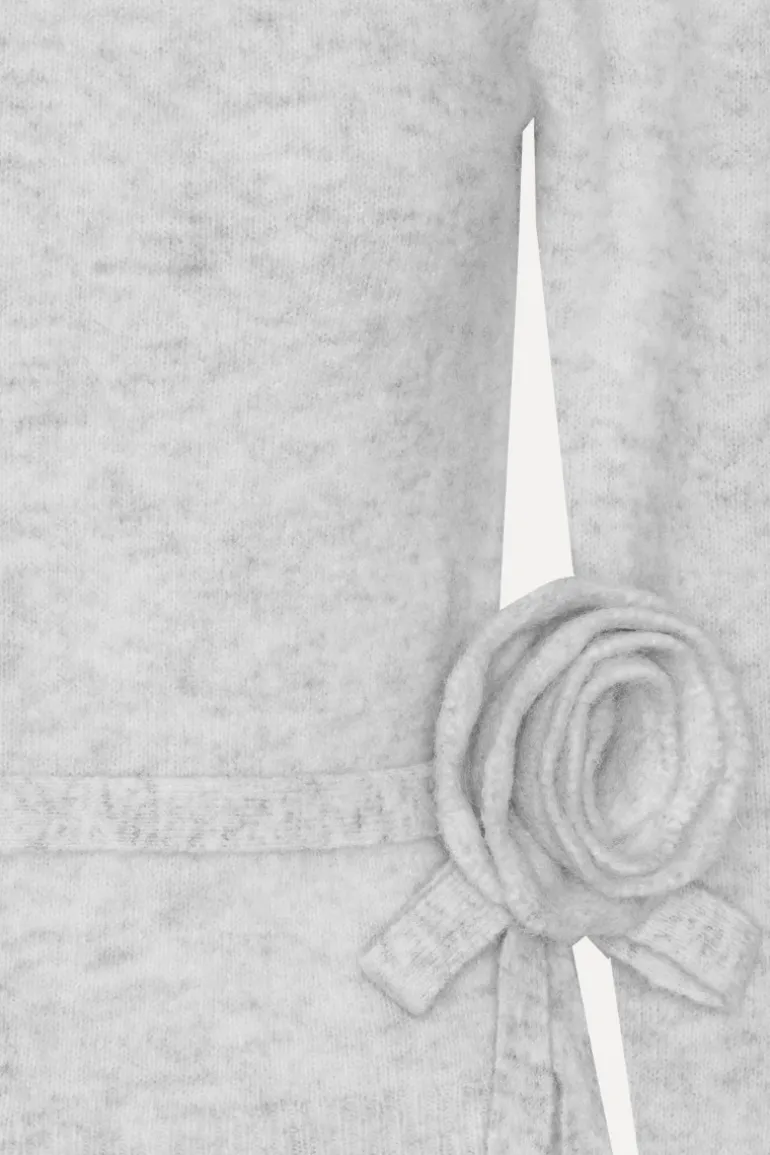 Knit Puff Crewneck Light Grey